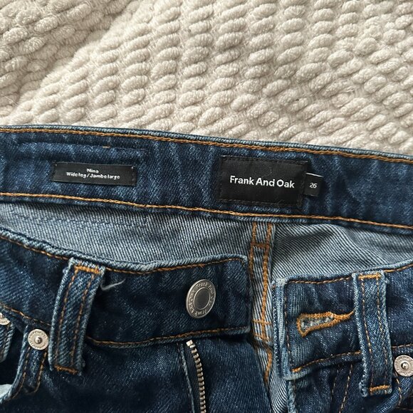 Frank and Oak Nina Wide Leg Cropped Jeans - Picture 3 of 8